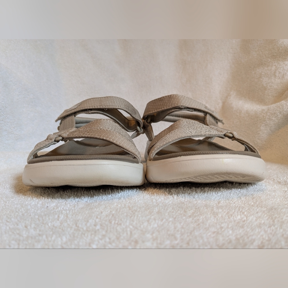 Skechers Go Walk Flex Sublime Sandal Vegan Taupe Tan 6 - Picture 7 of 11